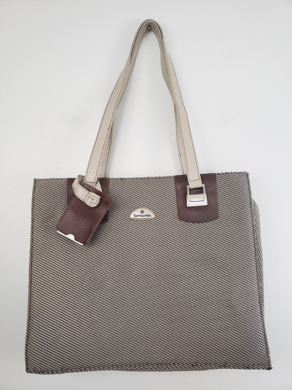 Vintage Samsonite Travel Organization Shoulder Strap Laptop Bag Double Zip